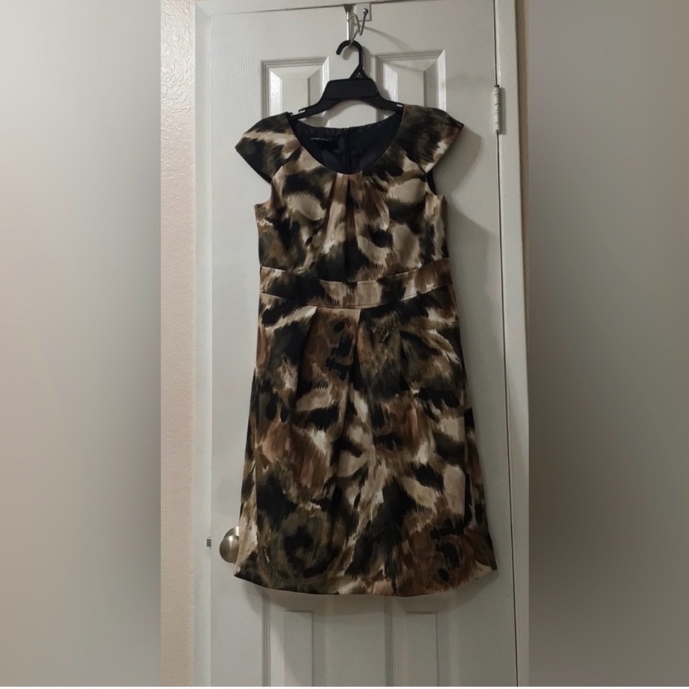 AB Studio Women’s Size 14 Brown and Black Midi Dress